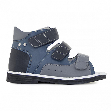 Сандали ортопедические Ортобум для мальчиков 25057-07 синяя сталь. Изображение 2 из 5